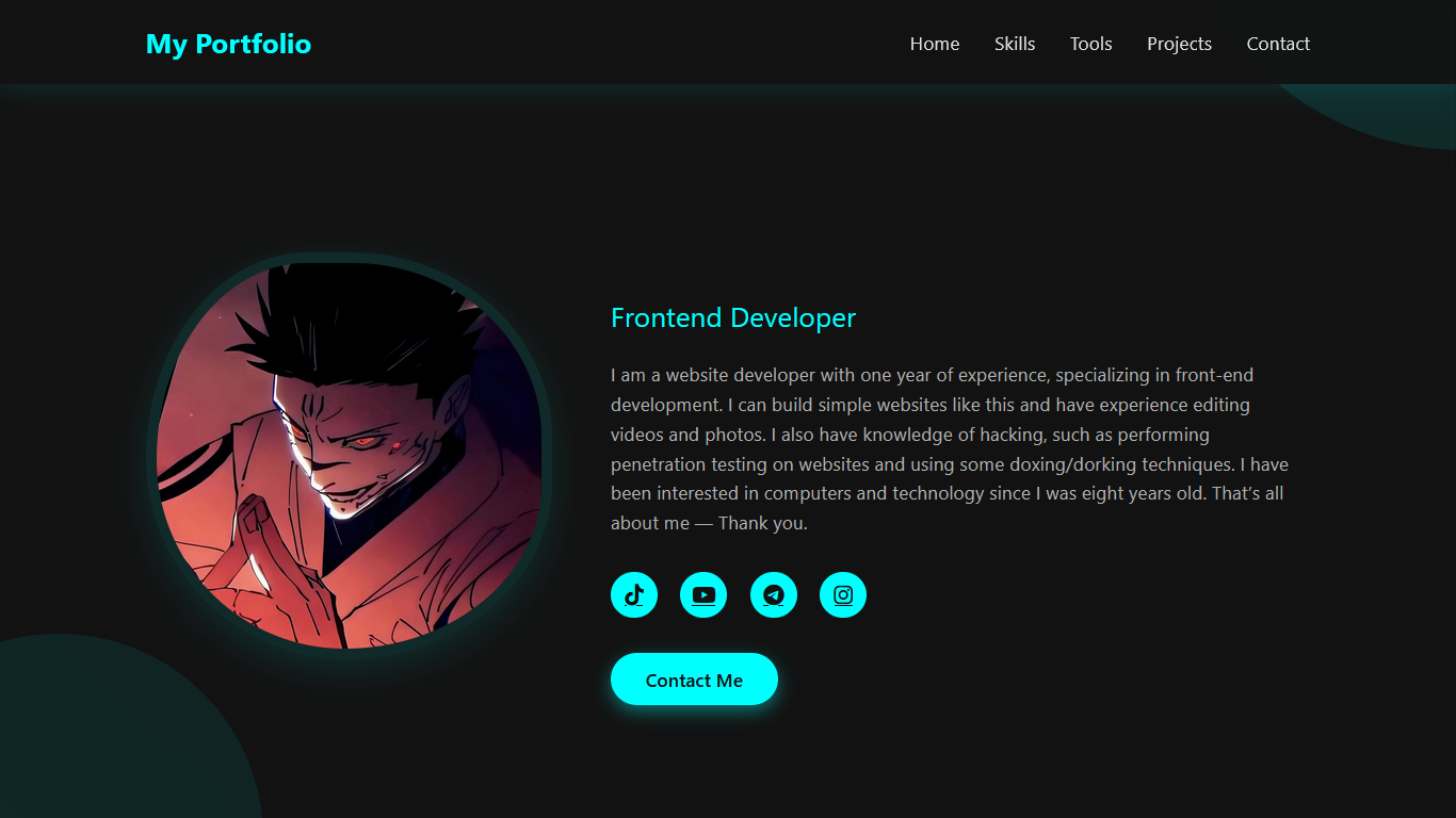 Portfolio Website Screenshot